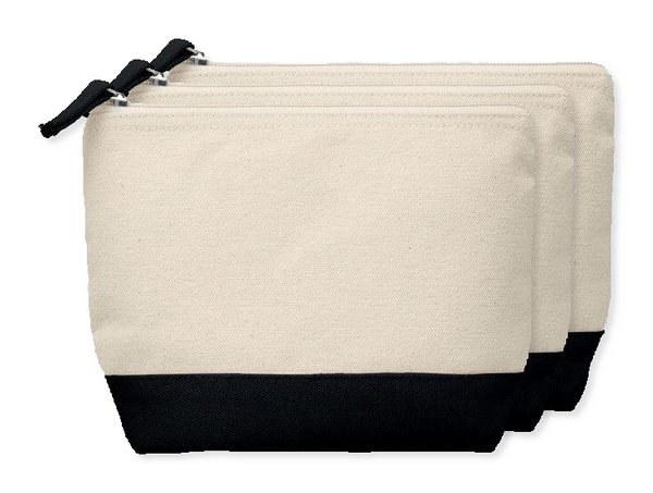 Pack de 3 GiftRetail MO9815 - KLEUREN Neceser de algodón bicolor