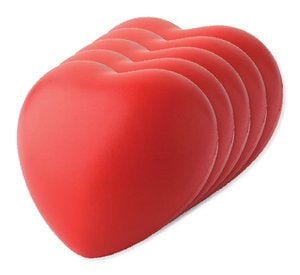 Pack de 5 GiftRetail IT3459 - LOVY Antiestrés forma corazón Lovy
