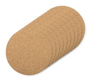 Pack de 100 GiftRetail MO9298 - BIERPON Posavasos de corcho redondo