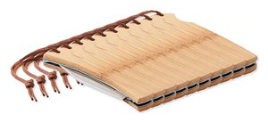 Pack of 10 GiftRetail MO6623 - MANSAN Eco-Friendly Bamboo Handle Foldable Knife