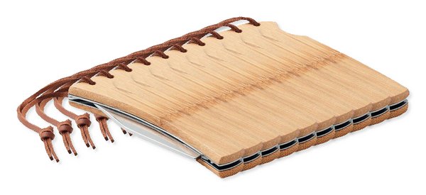 Pack de 100 GiftRetail MO6623 - MANSAN Cuchillo plegable de bambú