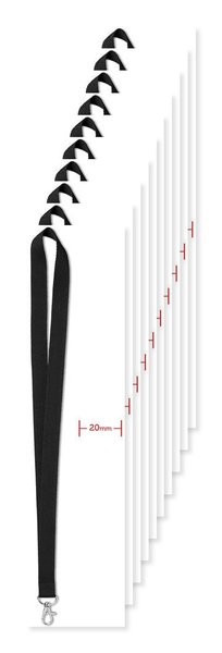 Pack de 100 GiftRetail MO9058 - SIMPLE LANY Lanyard 20 mm