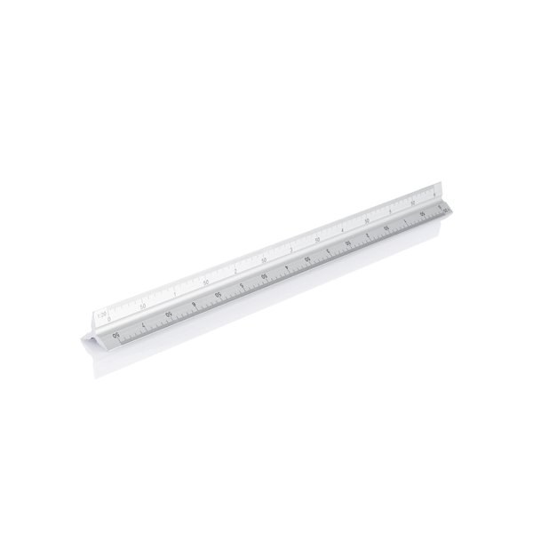 Regla triangular de aluminio - 30cm
