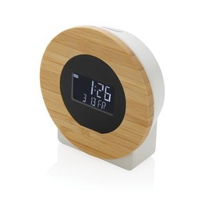 XD Collection P279.61 - Reloj de escritorio LCD de plástico y bambú Utah RCS