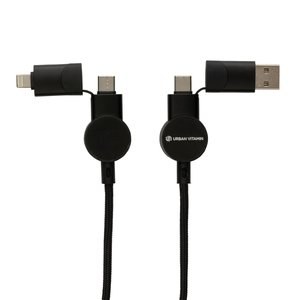 Urban Vitamin P302.70 - Oakland RCS recycled plastic 6-in-1 fast charging 45W cable