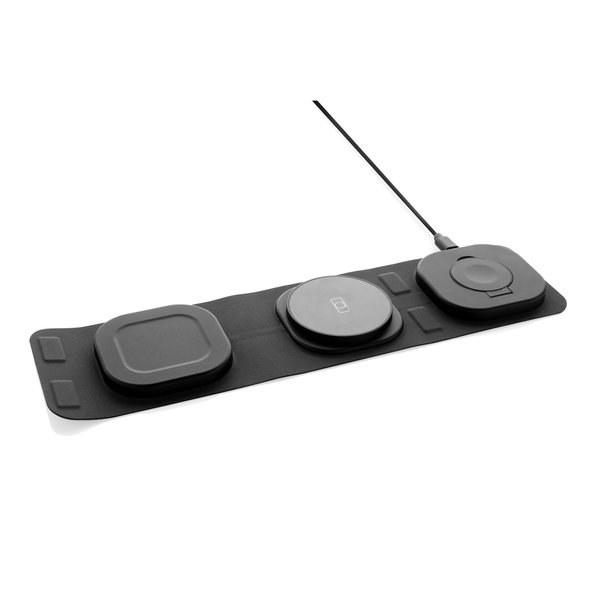 Swiss Peak P308.53 - Cargador de viaje inalámbrico 3 en 1 RCS rplastic de 15W Swiss Peak