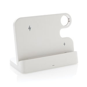 XD Collection P308.61 - Cargador dual Joltz RCS de plástico reciclado de 15W con ranura para iWatch