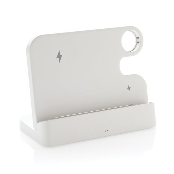 XD Collection P308.61 - Cargador dual Joltz RCS de plástico reciclado de 15W con ranura para iWatch