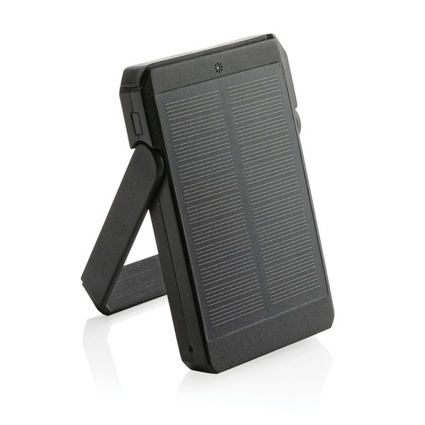 Skywave RCS de plástico reciclado batería externa solar de 5000 mAh con carga inalámbrica de 10 W