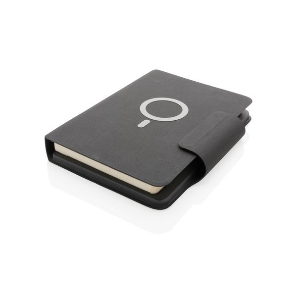 XD Xclusive P774.31 - Cuaderno A5 Artic magnético con carga inalámbrica de 10 W