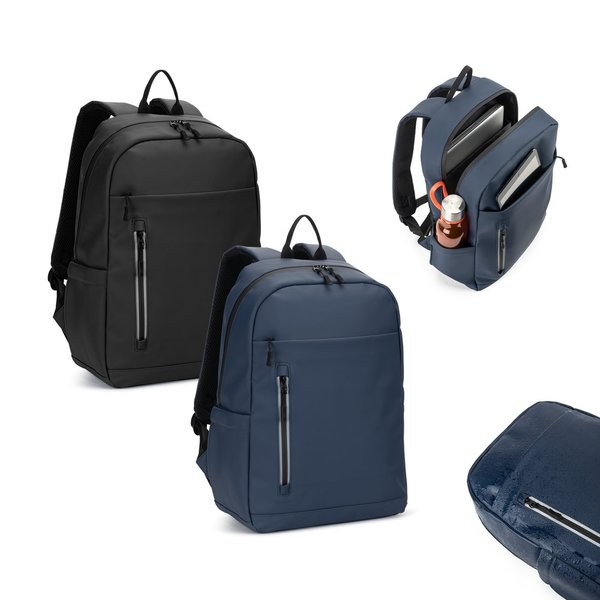 Mochila para portátil de PU (16"), con cremalleras resistentes al agua - Egotier 92543