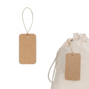 Etiqueta fabricada con papel 100 % reciclado (700 g/m²) de forma rectangular - Egotier 93671
